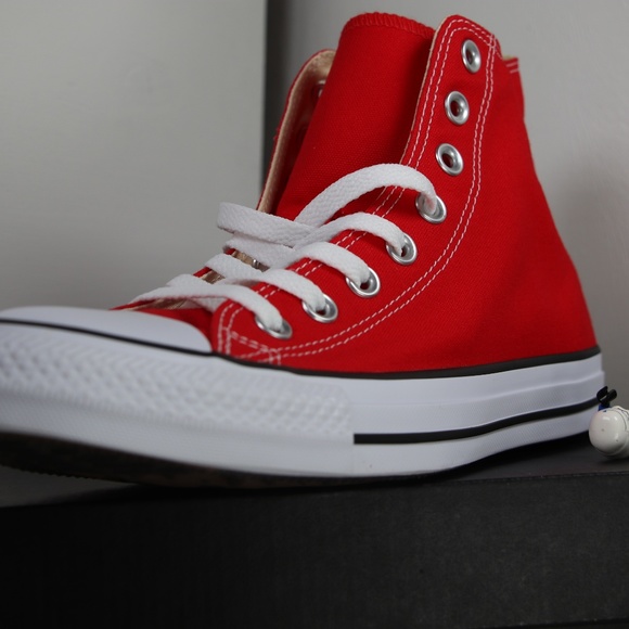 Converse Classic Red All Star High Tops - Picture 3 of 7